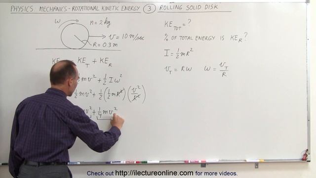 Physics 8.5 Rotational Kinetic Energy (3 of 19) Rolling Solid Disk смотреть онлайн