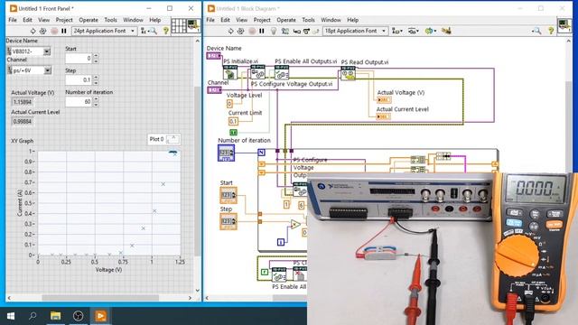 LabVIEW for Instrument control #EP6 IV Curve with VirtualBench (Diode characteristic curve) смотреть онлайн
