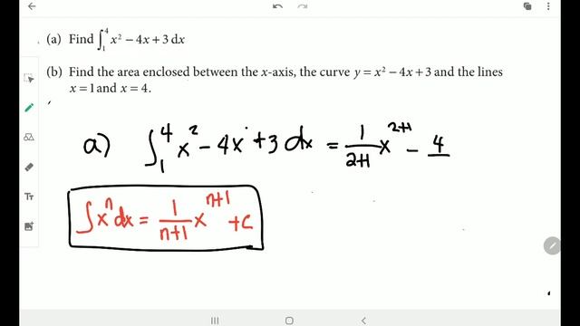 Integral Calculus - Area enclosee between the x-axis and the function part 1 смотреть онлайн