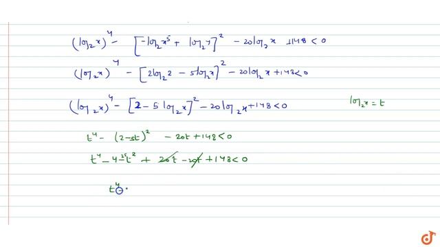 `(log_2 x)^4-(log_(1/2) (x^5/4))^2-20log_2 x+148 lt0` смотреть онлайн