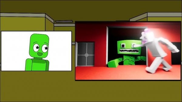 Blue x Green in ROBLOX BIG BRAIN GAME | Rainbow Friends react to Random Moments Compilation