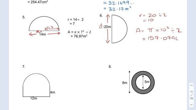 3.8F Area of a Circle смотреть онлайн