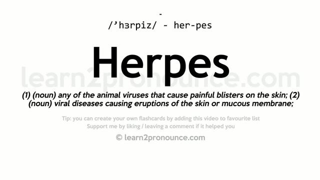 Pronunciation of Herpes | Definition of Herpes смотреть онлайн