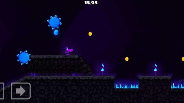 вот где находятся синие монетки в платформере Geometry Dash