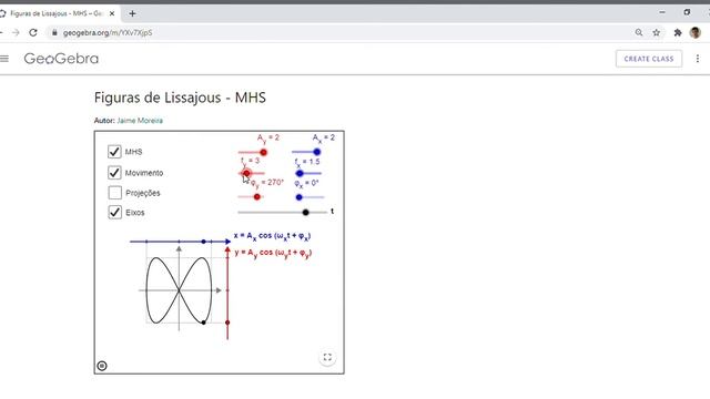 Figuras de Lissajous – MHS – GeoGebra смотреть онлайн