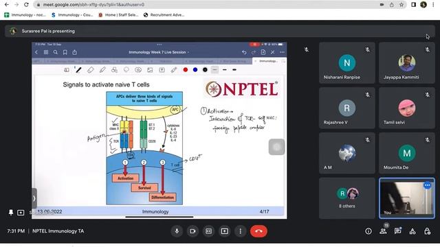 Week 7 Live Session | Immunology | NPTEL | Surasree Pal | смотреть онлайн