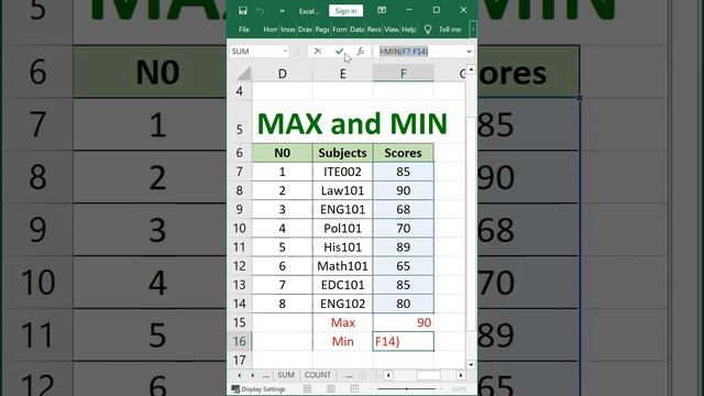 MAX and MIN Excel #chhunnan #itcambodia #excelformula #shortvideo смотреть онлайн