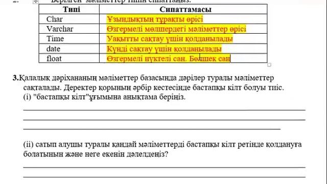 10 сынып Информатика БЖБ 4 тоқсан