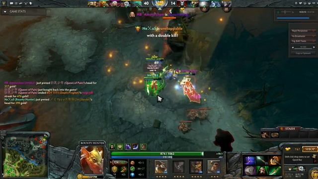 T`S Dota 2 Rampage KaxZ (Bounty Hunter) смотреть онлайн