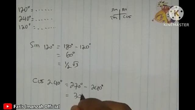 Cara Menghitung Sudut Trigonometri || Sin 120°, Cos 240°, dan Tan 120° смотреть онлайн
