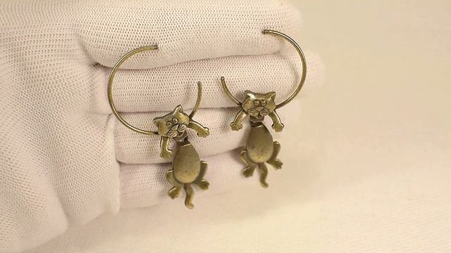 Винтажные серьги "Котики на колечках" (JJ США) смотреть онлайн