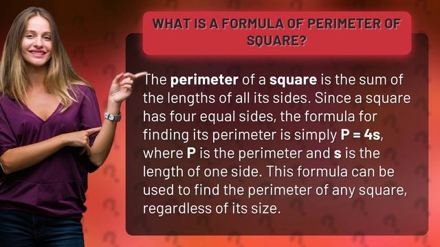 What is a formula of perimeter of square? смотреть онлайн