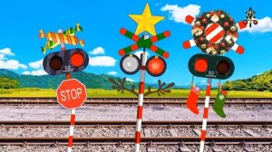 Железнодорожный переезд Мультфильм для детей №14 Railroad Crossing Animation