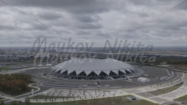 D-Log. Samara, Russia. Samara Arena Stadium. Autumn clouds, Aerial View, Point of interest смотреть онлайн