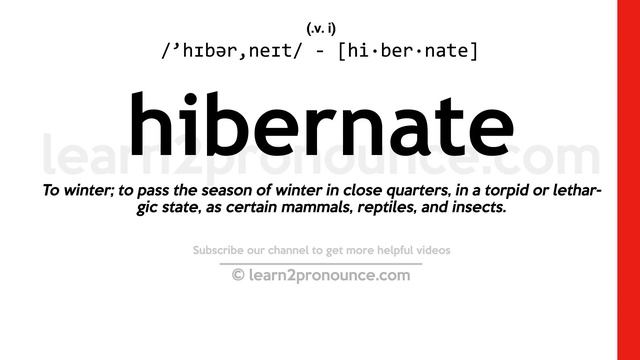 Pronunciation of Hibernate | Definition of Hibernate смотреть онлайн