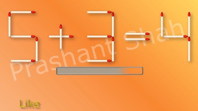 Matchstick Puzzle 5+3=4 смотреть онлайн