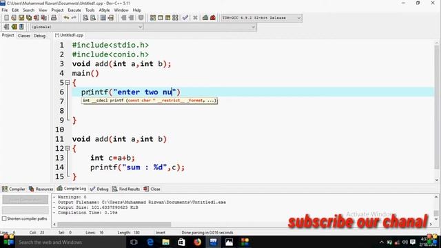 Function with argument in c || c programming || in Hindi\Urdu 2018 || By Rizwan Zafar смотреть онлайн
