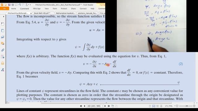 STREAM FUNCTION EXAMPLES, FLUID MECHANICS CHAPTER 05 смотреть онлайн