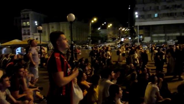 Киевская Фан зона Италия Англия 1 1 Эмоции фанатов смотреть онлайн