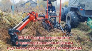 Мини экскаватор самоходный, прицепной МЭ-35