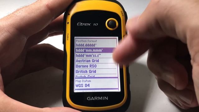 Garmin eTrex 10 - Adjust GPS Position Format (Datum, Spheroid, etc.) смотреть онлайн