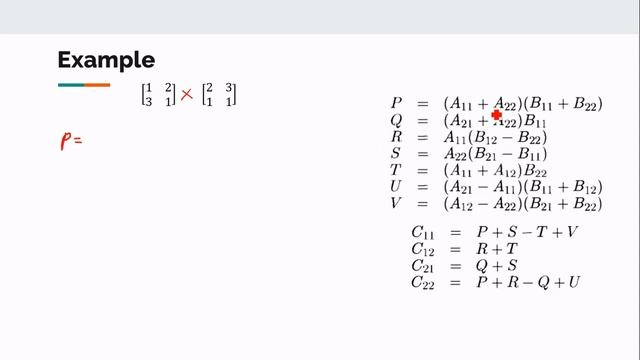 Strassen's matrix multiplication algorithm смотреть онлайн