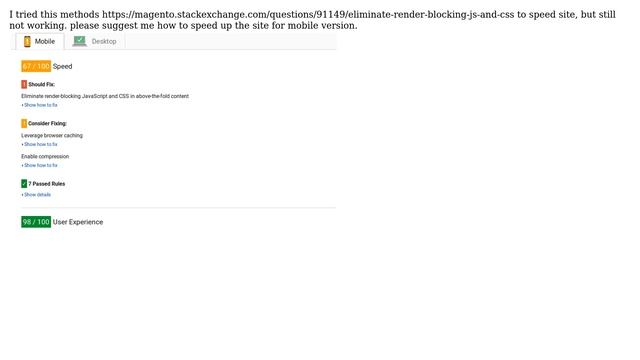 Magento Speed issue google PageSpeed Insights Eliminate render-blocking JavaScript and CSS in... смотреть онлайн