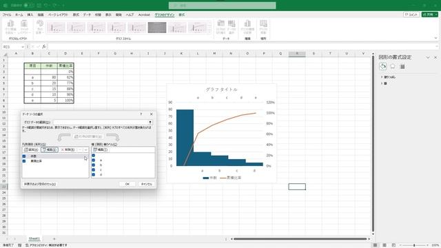 Excelで折れ線が0から始まるパレート図の作り方 смотреть онлайн