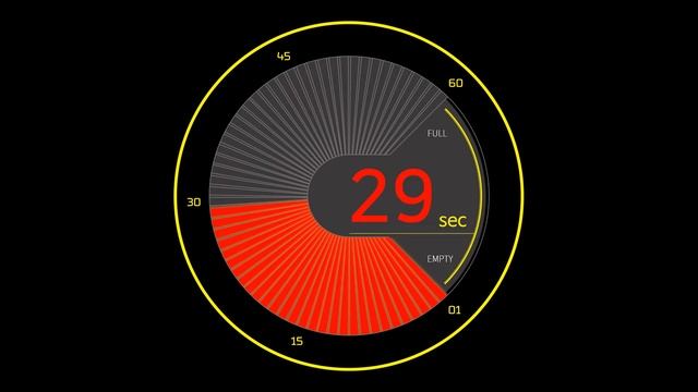 60 Second Timer with Music - Red Circle Countdown смотреть онлайн