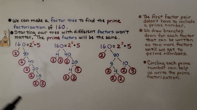 6th Grade Math 9.2b, Finding the Prime Factorization of a Number смотреть онлайн