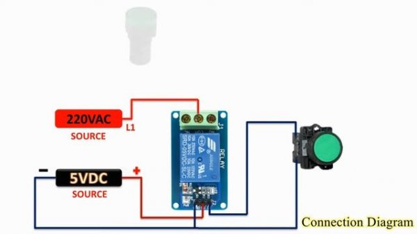 5vdc Relay Module Connection and Working | single relay module connection | 5v relay connection