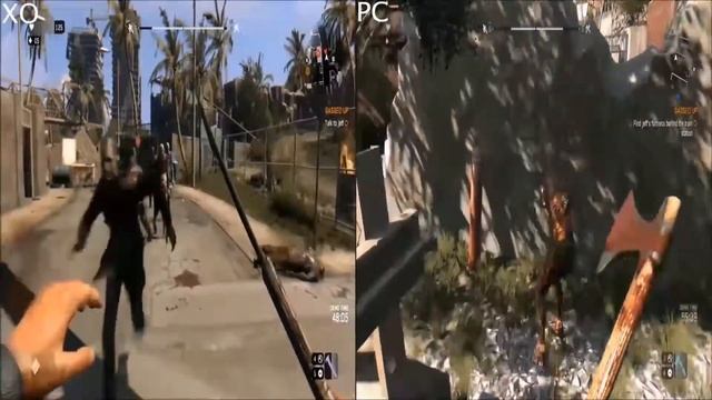 Dying Light Xbox One vs PC Graphics Comparison Split Screen Gameplay смотреть онлайн