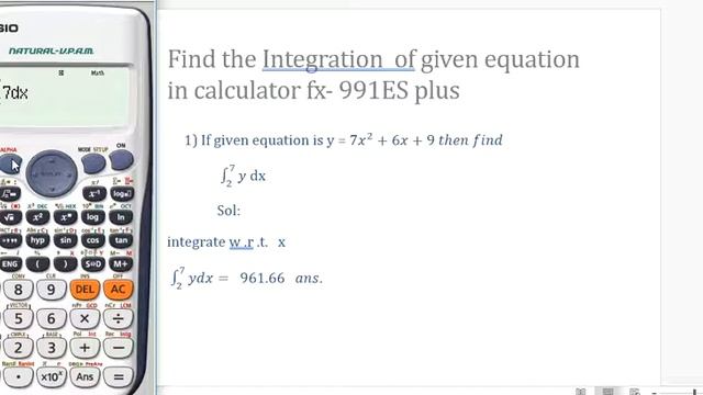 Integration on calculator fx - 991ES plus (In HINDI ) смотреть онлайн