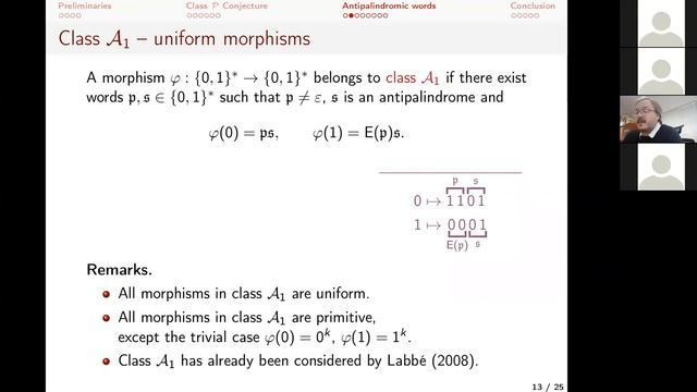 Petr Ambrož, Morphisms generating antipalindromic words смотреть онлайн