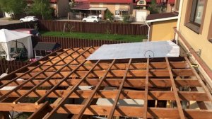 Строительство #пристройки веранды к дому СПб с поликарбонатом.  Терраса к таунхаусу своими руками.