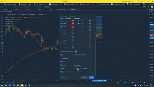 Построение сетки Фибоначчи смотреть онлайн