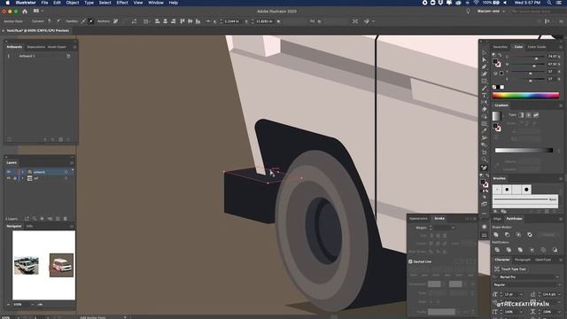 How to illustrate a van {Adobe Illustrator speed art} смотреть онлайн