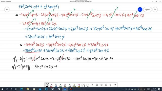 17. y''-2y'+5y=e^x cos 2x. Parte 4/4. Coeficientes indeterminados. Alexander Estrada смотреть онлайн