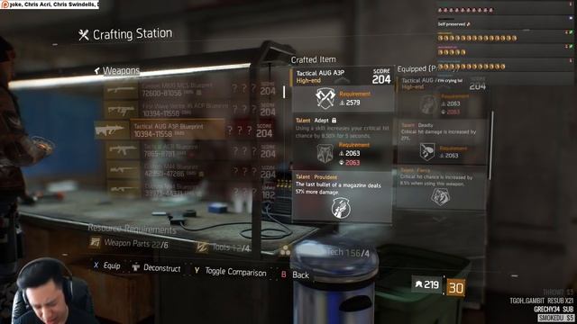 Crafting 20 Augs (204) - The Division - Let's Play (Twitch Highlight) смотреть онлайн