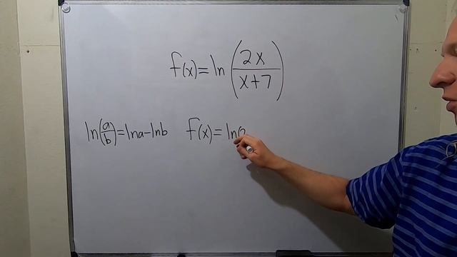 Derivative of f(x) = ln(2x/(x + 7)) смотреть онлайн