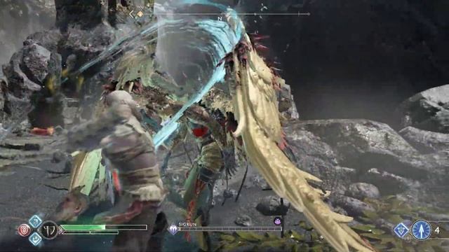 GOD OF WAR 4 - SIGRUN (Valkyrie Queen) Boss Fight HD -GoWG+ смотреть онлайн