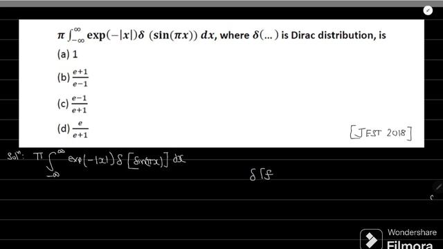 Dirac Delta Function PYQ Of JEST EXAM (2012-2023) Of Mathematical Physics