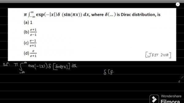 Dirac Delta Function PYQ of JEST EXAM (2012-2023) of mathematical Physics