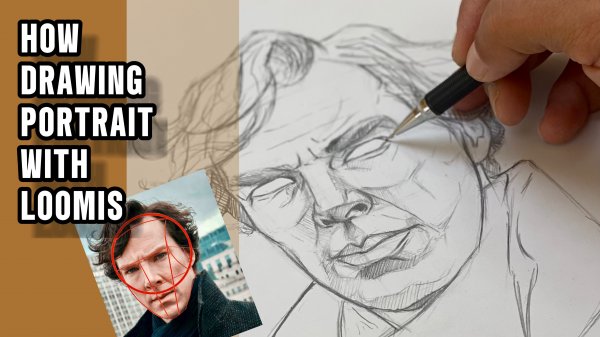 Простой метод рисования идеальных лиц в 2024 году / LOOMIS