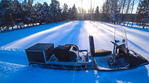 Рыбалка На Щуку И Окуня На Разных Таежных Водоёмах на  Мотобуксировщике Ураган Тайга.