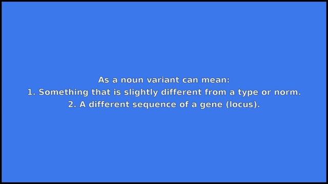 VARIANT - Meaning and Pronunciation смотреть онлайн