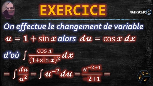 🔴MATHSCLIC EXERCICE - POST BAC | CALCUL DES PRIMITIVES DE cos𝔁/(𝟏+sin𝔁 )^𝟐 | CHANGEMENT DE VBLE смотреть онлайн