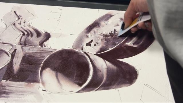 Как просто добавить текстуру в акварельный рисунок показывает Татьяна Анисимова. Совет художника. смотреть онлайн