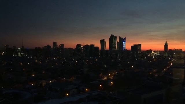 Красивый закат в Астане, декабрь 2015 смотреть онлайн