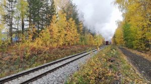 Паровоз Л-3111 с поездом "Уральский экспресс"